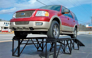 Box Horizontal Car Display Ramps